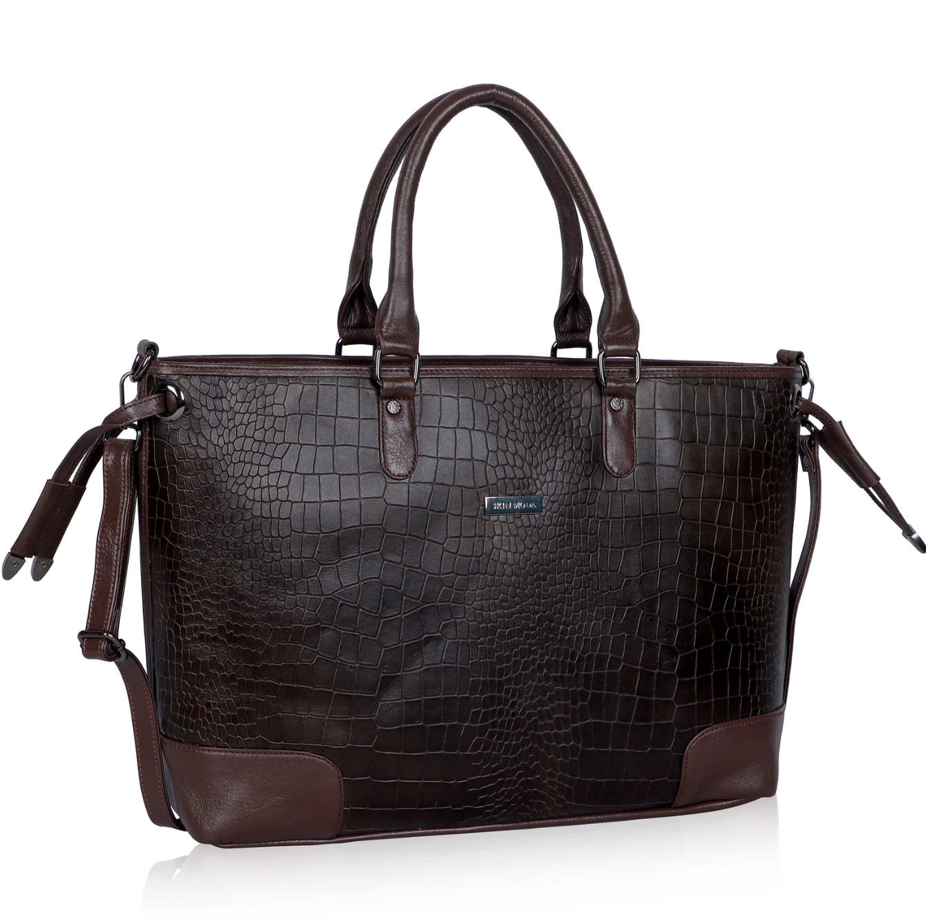 Croco Luxe Tote Handbag