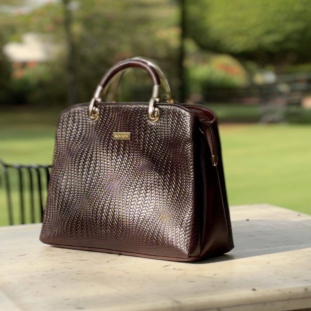Metal Handle Handbag
